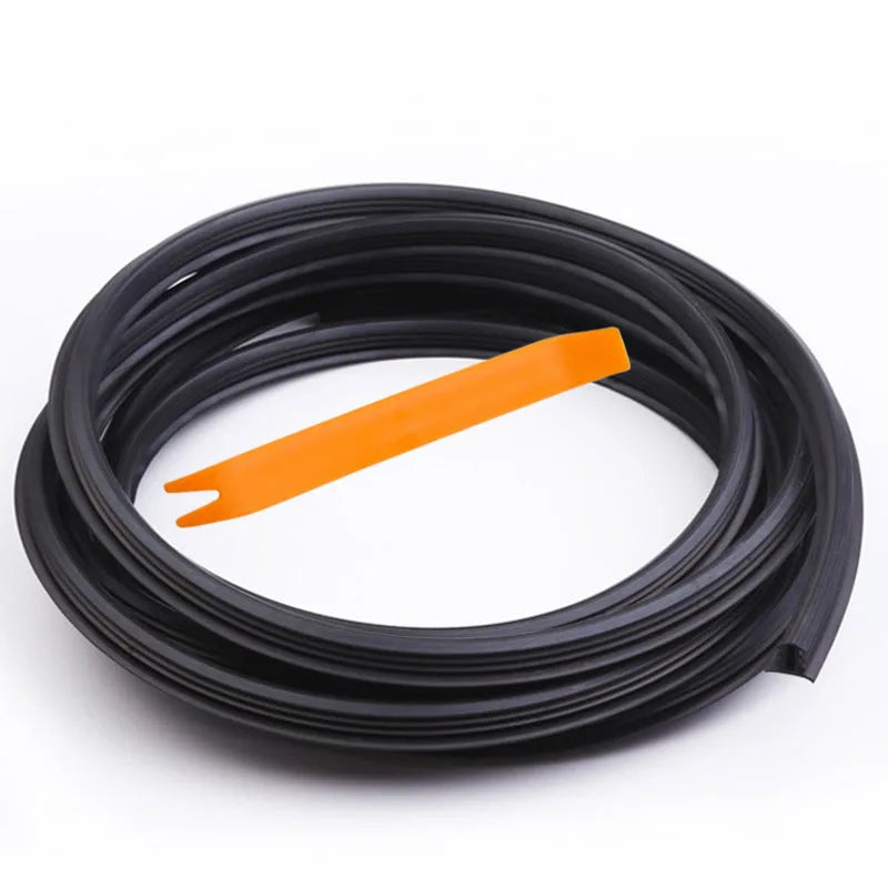 1.6M Universal Rubber Weatherstrip, Multi-Purpose Auto Seal for Dashboard, Doors & Windows, Provides Noise Insulation