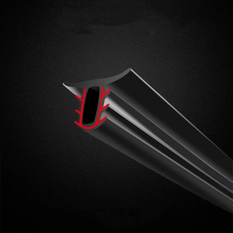 1.6M Universal Rubber Weatherstrip, Multi-Purpose Auto Seal for Dashboard, Doors & Windows, Provides Noise Insulation
