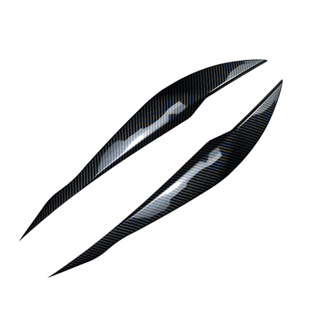 2Pcs Gloss Black Headlight Eyebrows for BMW 3 Series F30/F35 (2013-2018), ABS Cover Trim