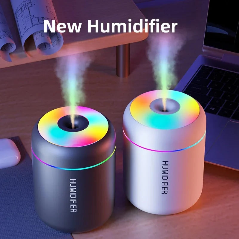 180ML USB Aroma Diffuser and Humidifier, 2-in-1 Essential Oil Mist Maker with Colorful Lights for Car and Home