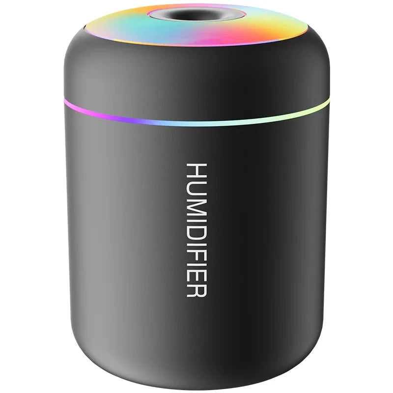 180ML USB Aroma Diffuser and Humidifier, 2-in-1 Essential Oil Mist Maker with Colorful Lights for Car and Home