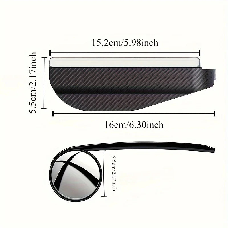 Universal Car Rearview Mirror Rain Cover, 2-in-1 Anti-Fog & Blind Spot Visor for Safer Driving in All Weather