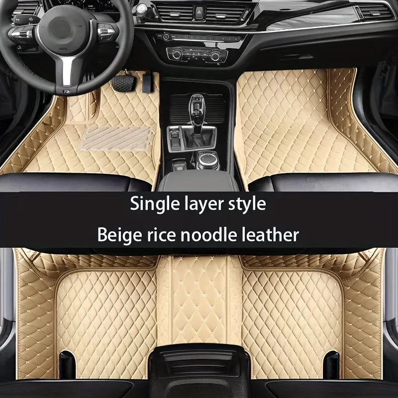 2025 FASHION PU Leather LUXURY Car Floor Mats For BMW E46 2000~2005 Waterproof Carpets Interior Accessories