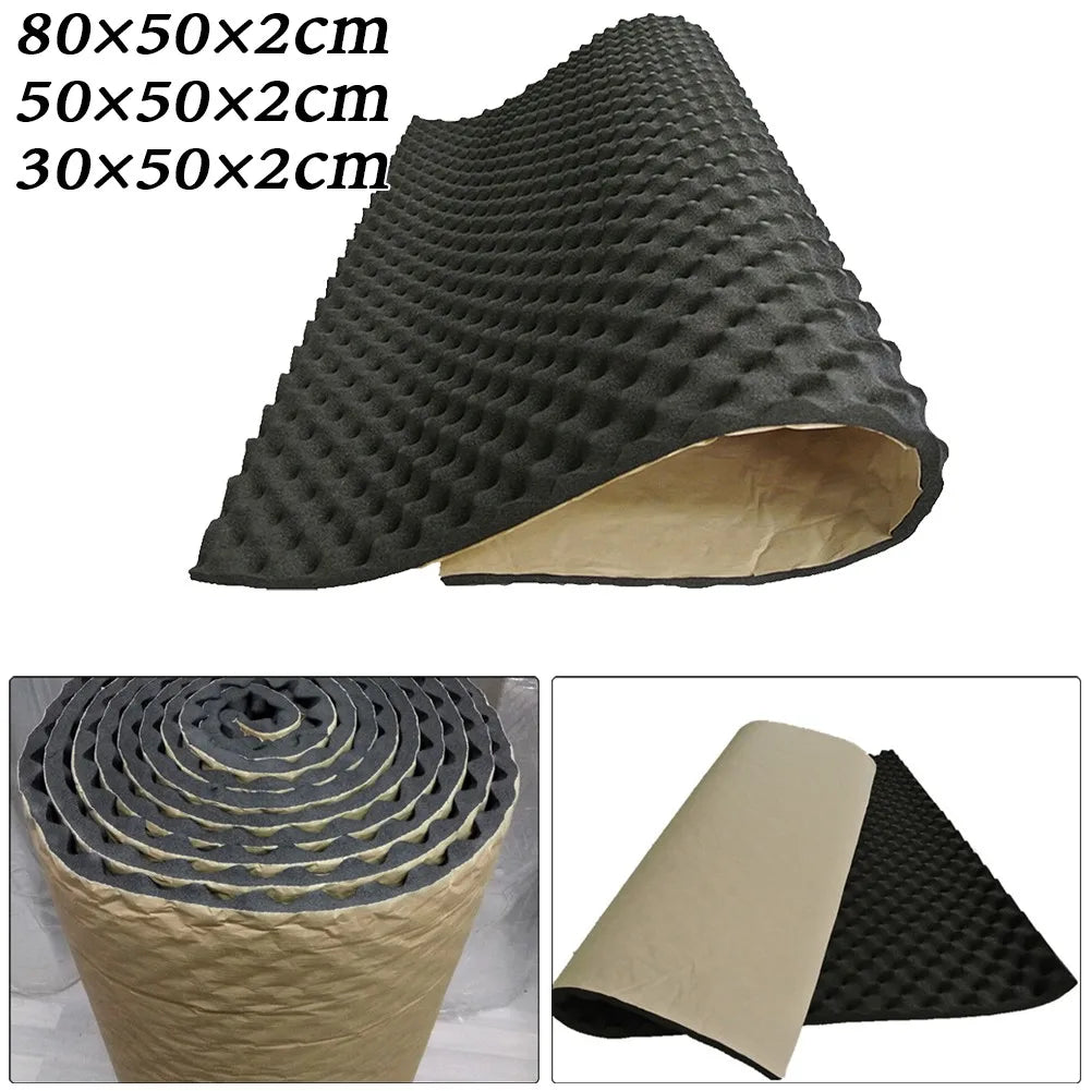 2cm Thick Sound Deadener Mat, Car Noise Insulation & Acoustic Foam for Hood, Subwoofer & Silent Installation