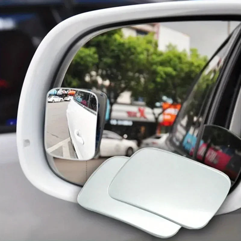 2-Pack Universal Blind Spot Mirror, 360° Adjustable Frameless Rearview Mirror for Enhanced Driving Safety on Cars & Motorcycles