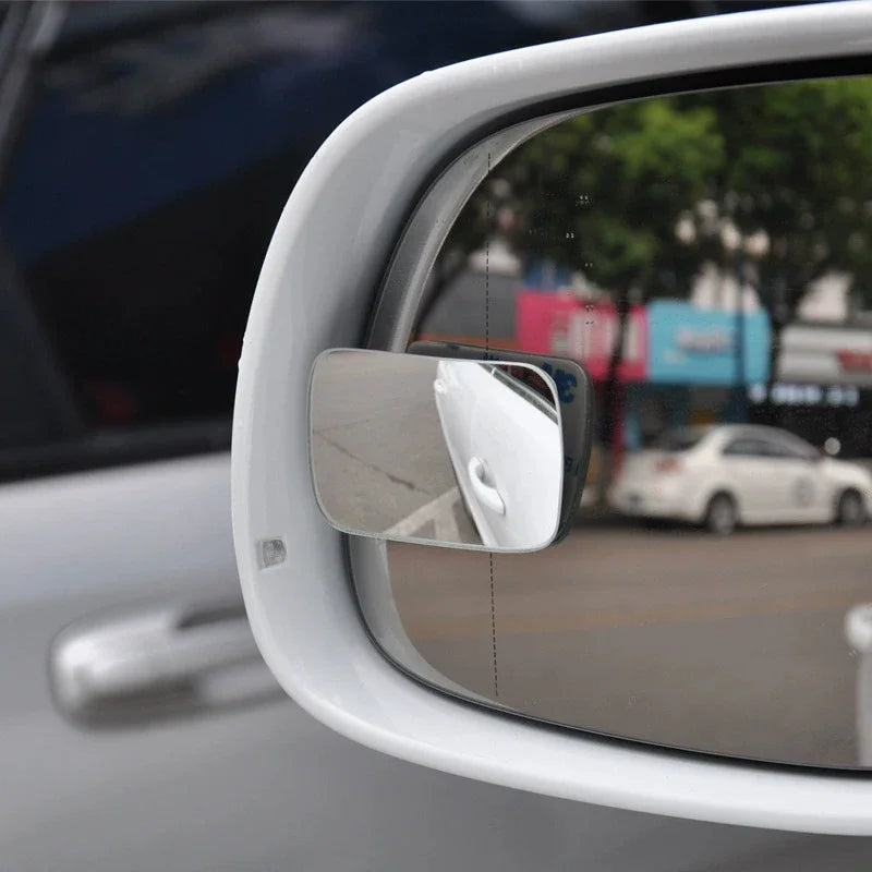 2-Pack Universal Blind Spot Mirror, 360° Adjustable Frameless Rearview Mirror for Enhanced Driving Safety on Cars & Motorcycles
