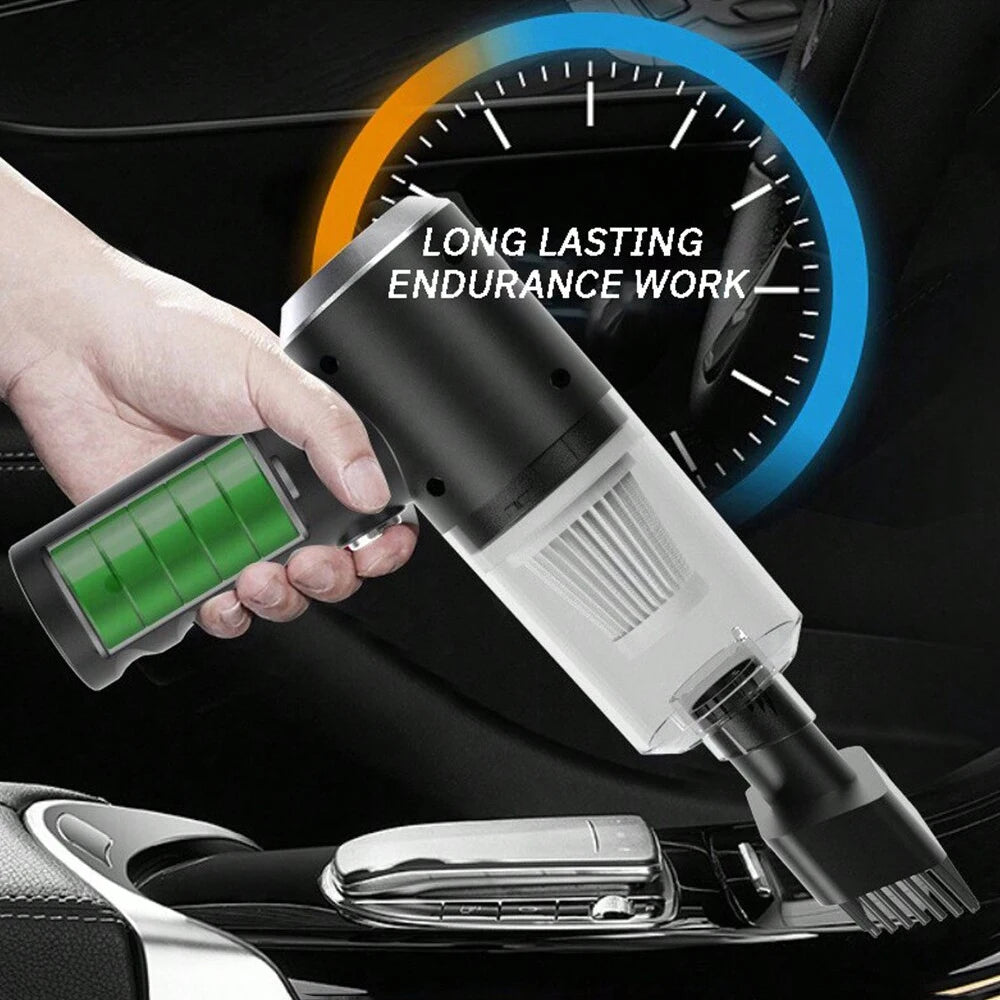 3-in-1 Handheld Vacuum Cleaner with Blower Function, USB Rechargeable Vacuum for Car and Home Use