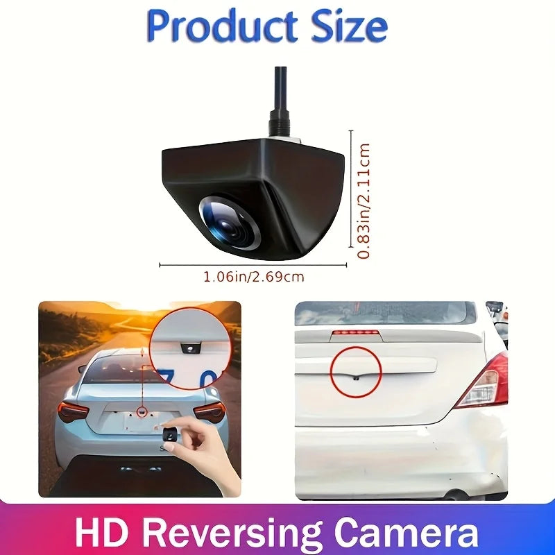 4-Pin HD Night Vision Wide Angle Backup Camera with Front & Rear Views, Easy Install - 480P Video, Vehicle Safety Accessory