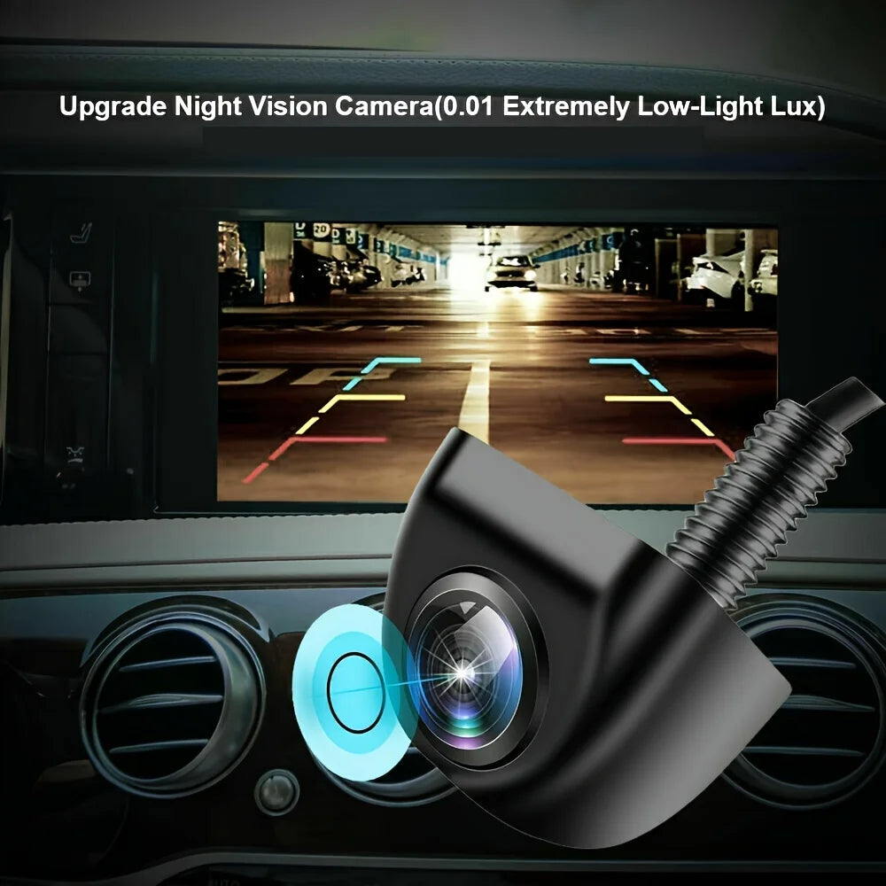 4-Pin HD Night Vision Wide Angle Backup Camera with Front & Rear Views, Easy Install - 480P Video, Vehicle Safety Accessory