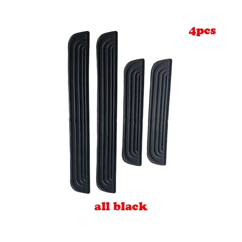 Black Door Edge Guard Trim, 4-Piece Rubber Molding to Prevent Chips and Scratches