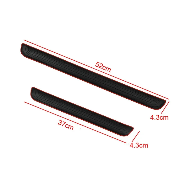 Black Door Edge Guard Trim, 4-Piece Rubber Molding to Prevent Chips and Scratches