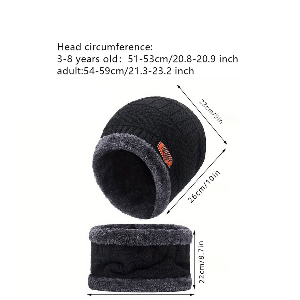 Cozy Velvet Winter Accessories Kit, Includes Beanie, Neck Warmer & Gloves, Ideal for Cold Weather Outdoor Activities