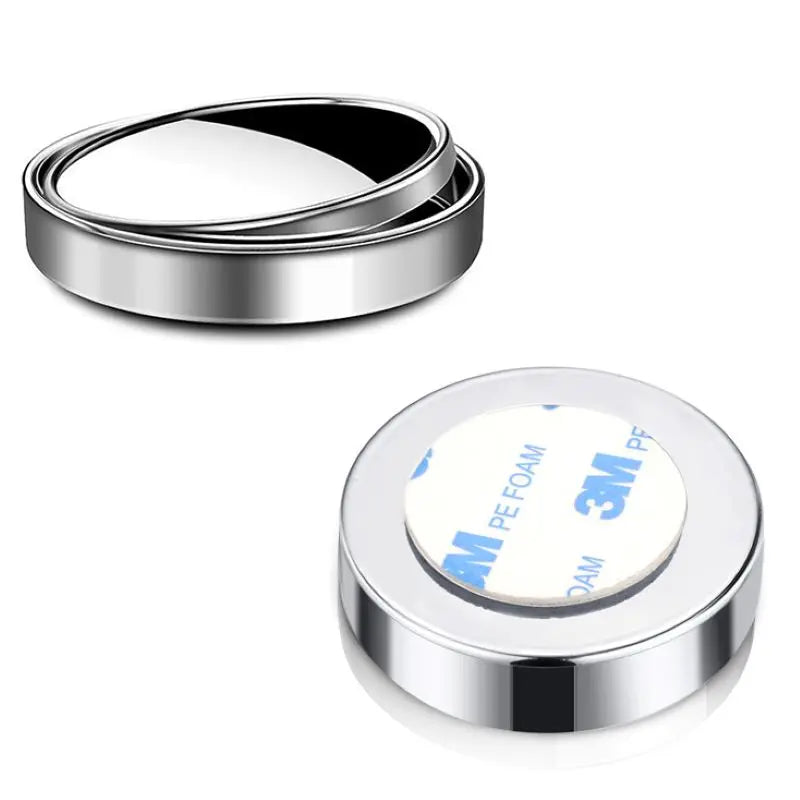 360° Adjustable Blind Spot Mirror, Wide-Angle Convex Rearview Mirror with Round Frame for Car, Auxiliary Safety Accessory