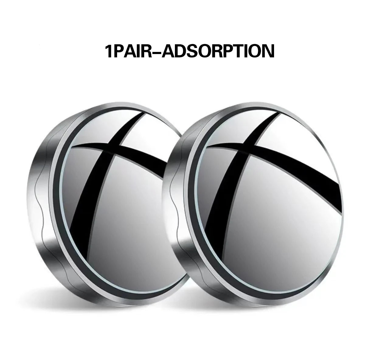 360° Adjustable Blind Spot Mirror, Wide-Angle Convex Rearview Mirror with Round Frame for Car, Auxiliary Safety Accessory