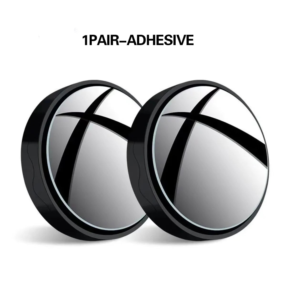 360° Adjustable Blind Spot Mirror, Wide-Angle Convex Rearview Mirror with Round Frame for Car, Auxiliary Safety Accessory