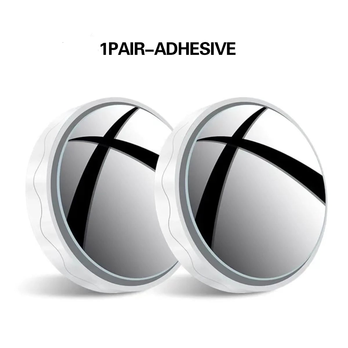 360° Adjustable Blind Spot Mirror, Wide-Angle Convex Rearview Mirror with Round Frame for Car, Auxiliary Safety Accessory