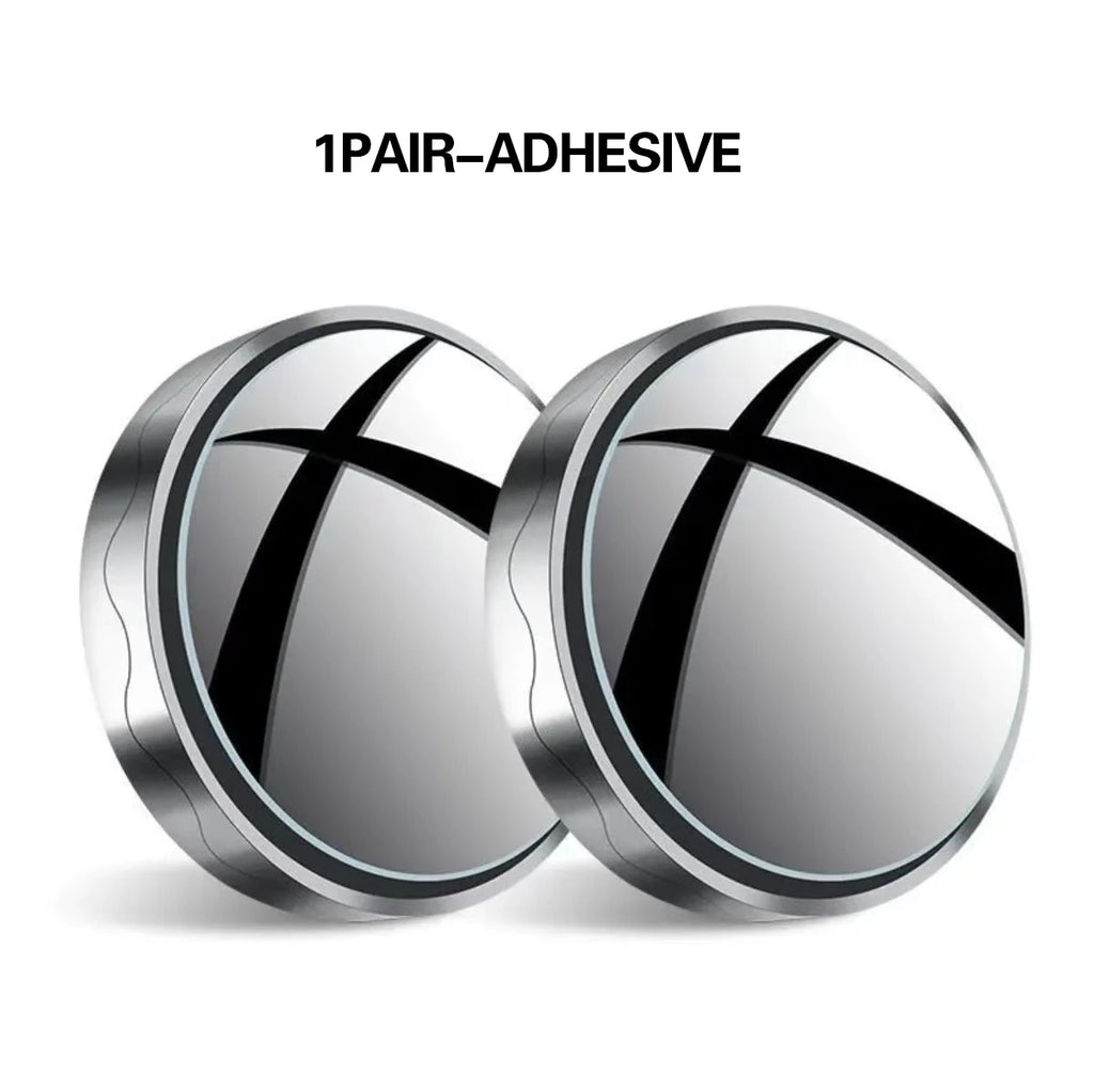 360° Adjustable Blind Spot Mirror, Wide-Angle Convex Rearview Mirror with Round Frame for Car, Auxiliary Safety Accessory