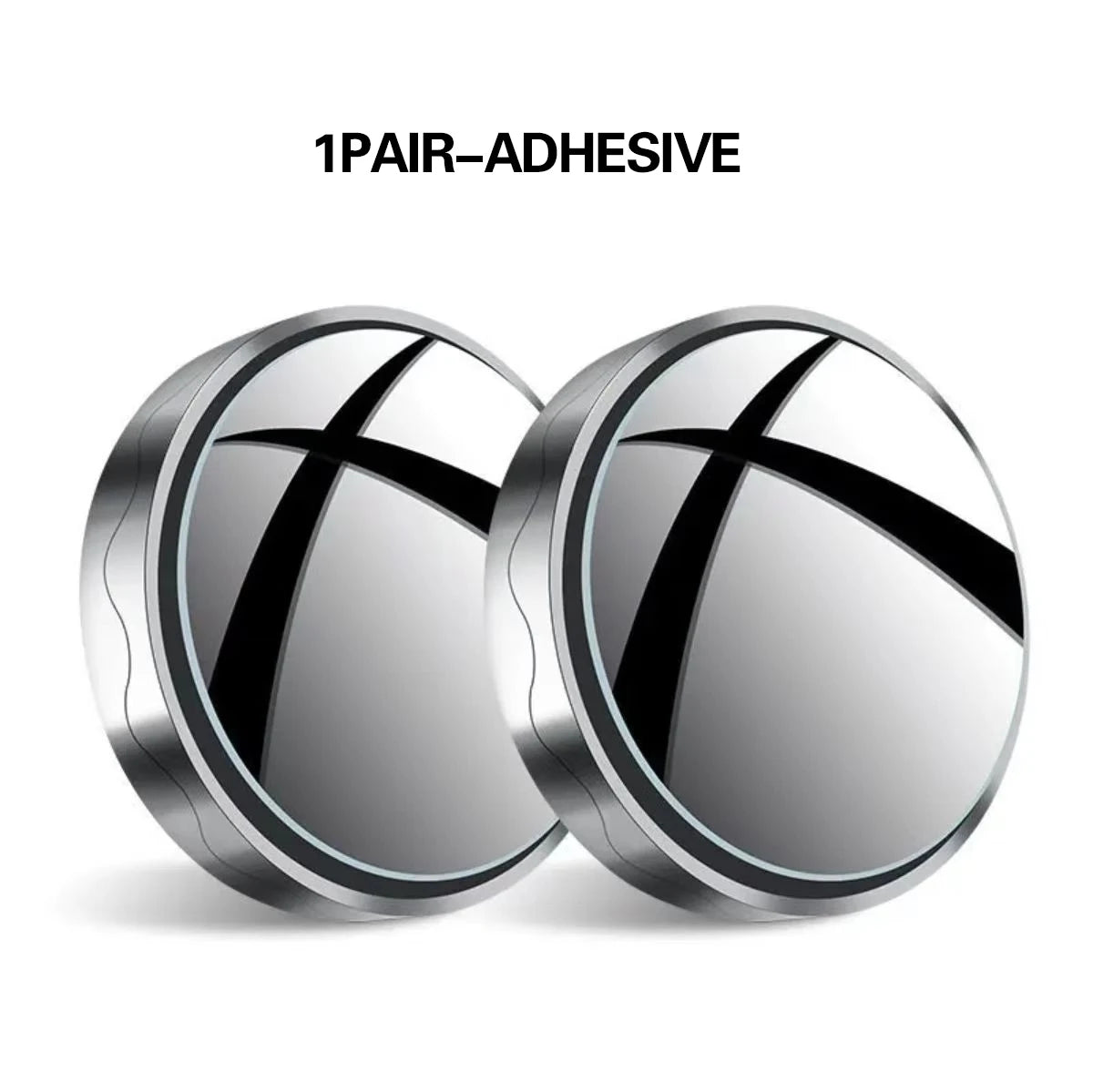 360° Adjustable Blind Spot Mirror, Wide-Angle Convex Rearview Mirror with Round Frame for Car, Auxiliary Safety Accessory