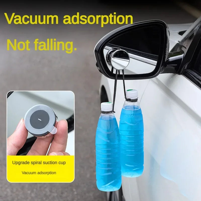 360° Adjustable Blind Spot Mirror, Wide-Angle Convex Rearview Mirror with Round Frame for Car, Auxiliary Safety Accessory