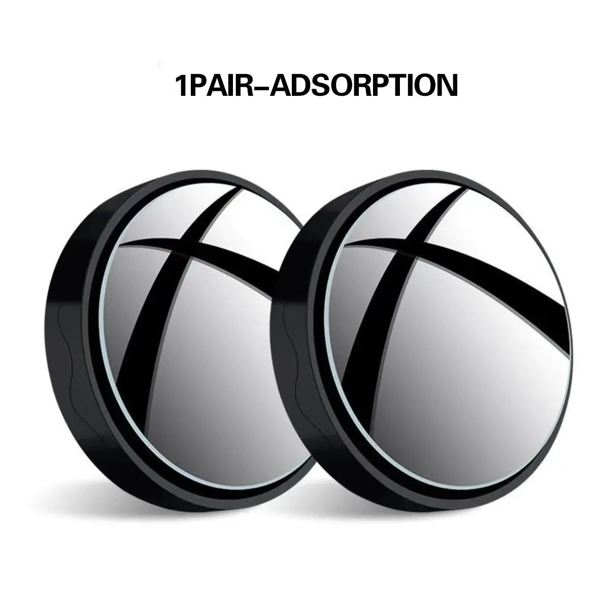 360° Adjustable Blind Spot Mirror, Wide-Angle Convex Rearview Mirror with Round Frame for Car, Auxiliary Safety Accessory