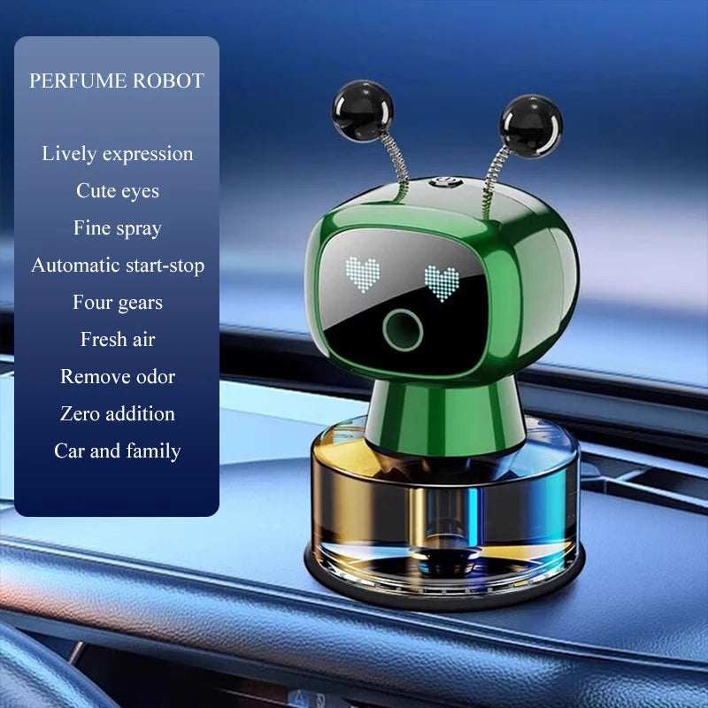 Car Air Freshener AI Smart Robot Rechargeable Fragrance Auto Diffuser Air Freshener Aromatherapy Perfume Universal Accessories