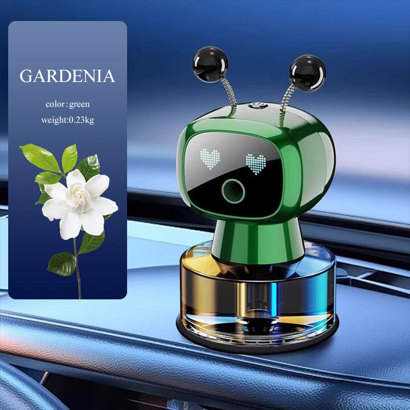 Car Air Freshener AI Smart Robot Rechargeable Fragrance Auto Diffuser Air Freshener Aromatherapy Perfume Universal Accessories