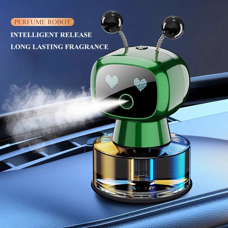 Car Air Freshener AI Smart Robot Rechargeable Fragrance Auto Diffuser Air Freshener Aromatherapy Perfume Universal Accessories