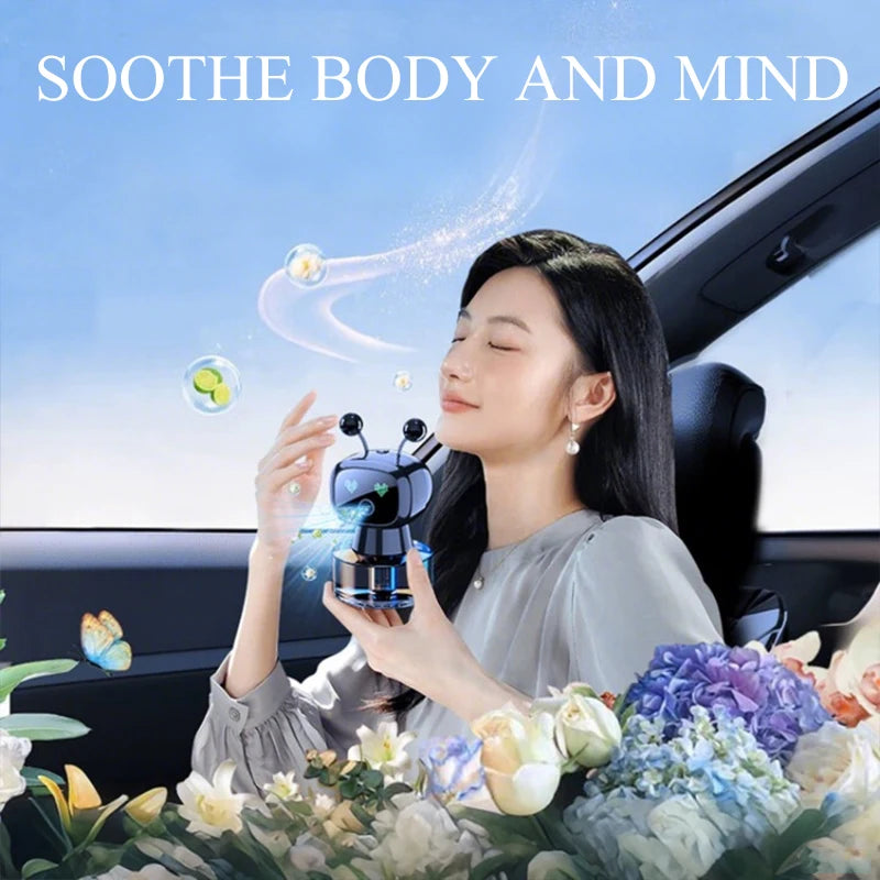 Car Air Freshener AI Smart Robot Rechargeable Fragrance Auto Diffuser Air Freshener Aromatherapy Perfume Universal Accessories