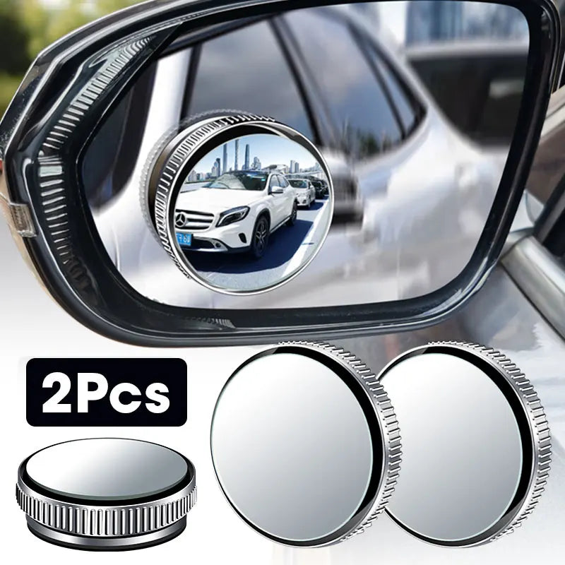 360° Adjustable Blind Spot Mirror, Wide-Angle Round Convex Auxiliary Mirror for Car, Auto Reverse Safety Accessory