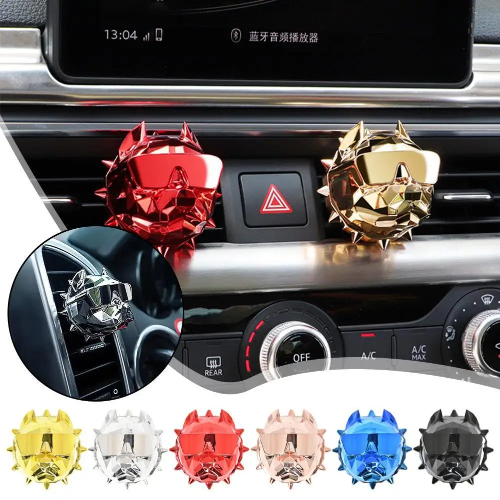 Car Bully Dog Aromatherapy Car Perfume Air Freshener Bulldog Fragrance Scent Parfum Car Diffuser Auto Geur Clip Car Decoration