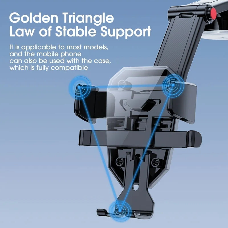 Gravity Car Phone Holder, Automatic Locking Dashboard Mount for 4.7-6.7 Inch Smartphones