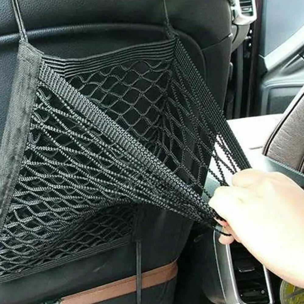 Heavy-Duty Cargo Net for Car Trunk, Elastic Mesh Storage Bag for Securing Luggage