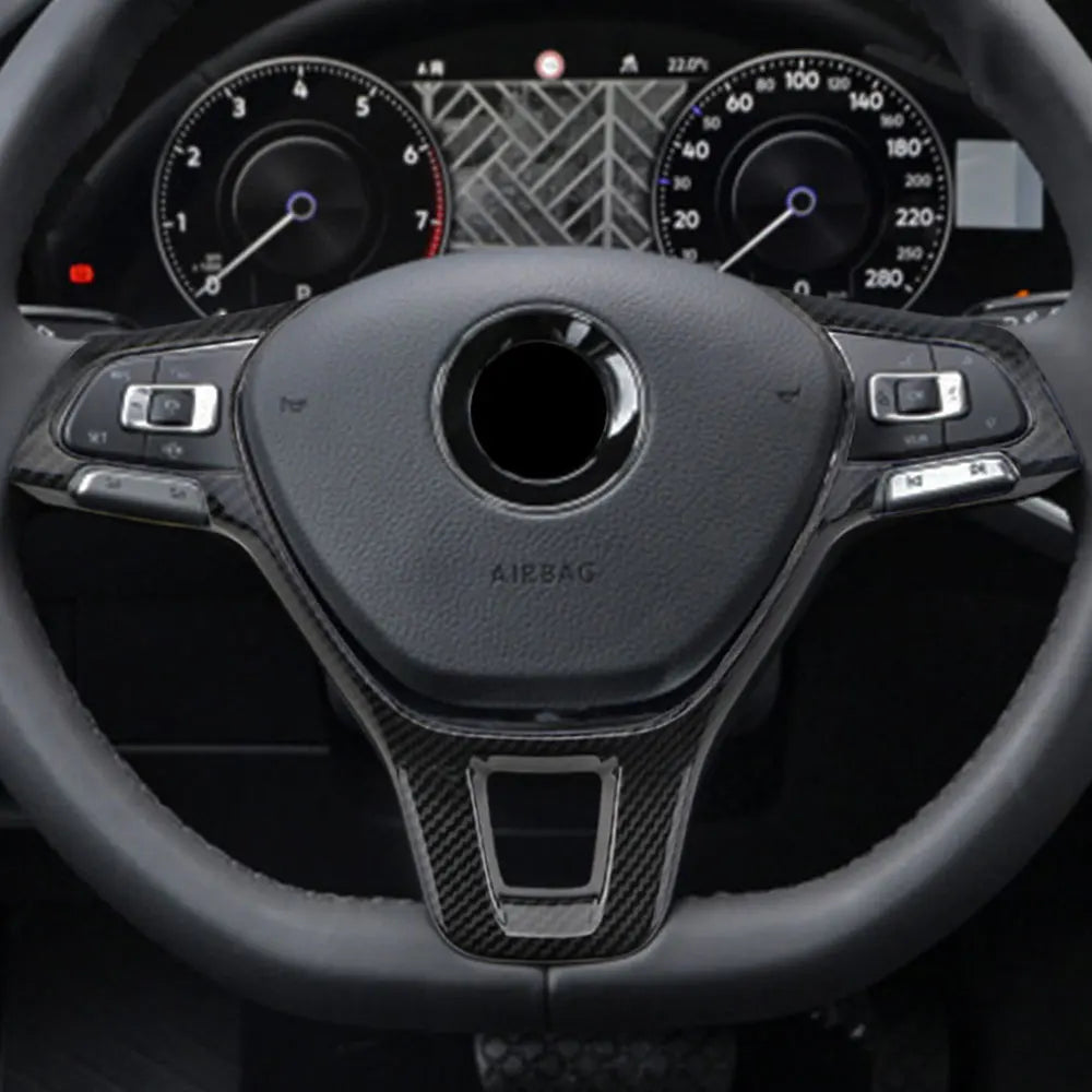 Interior Styling Trim Kit for VW Steering Wheel, Glossy Decorative Cover Sticker for Golf 7 GTI MK7, Polo, Jetta MK6, Tiguan & More