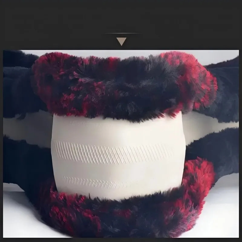 Cartoon Ear Steering Wheel Cover for Women, Warm & Cozy 15 Inch Universal Protector, Cute Car Interior Accessory