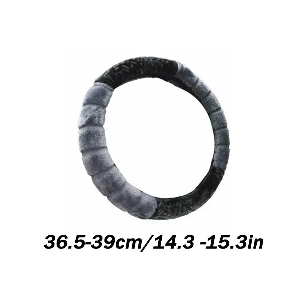 Cartoon Ear Steering Wheel Cover for Women, Warm & Cozy 15 Inch Universal Protector, Cute Car Interior Accessory