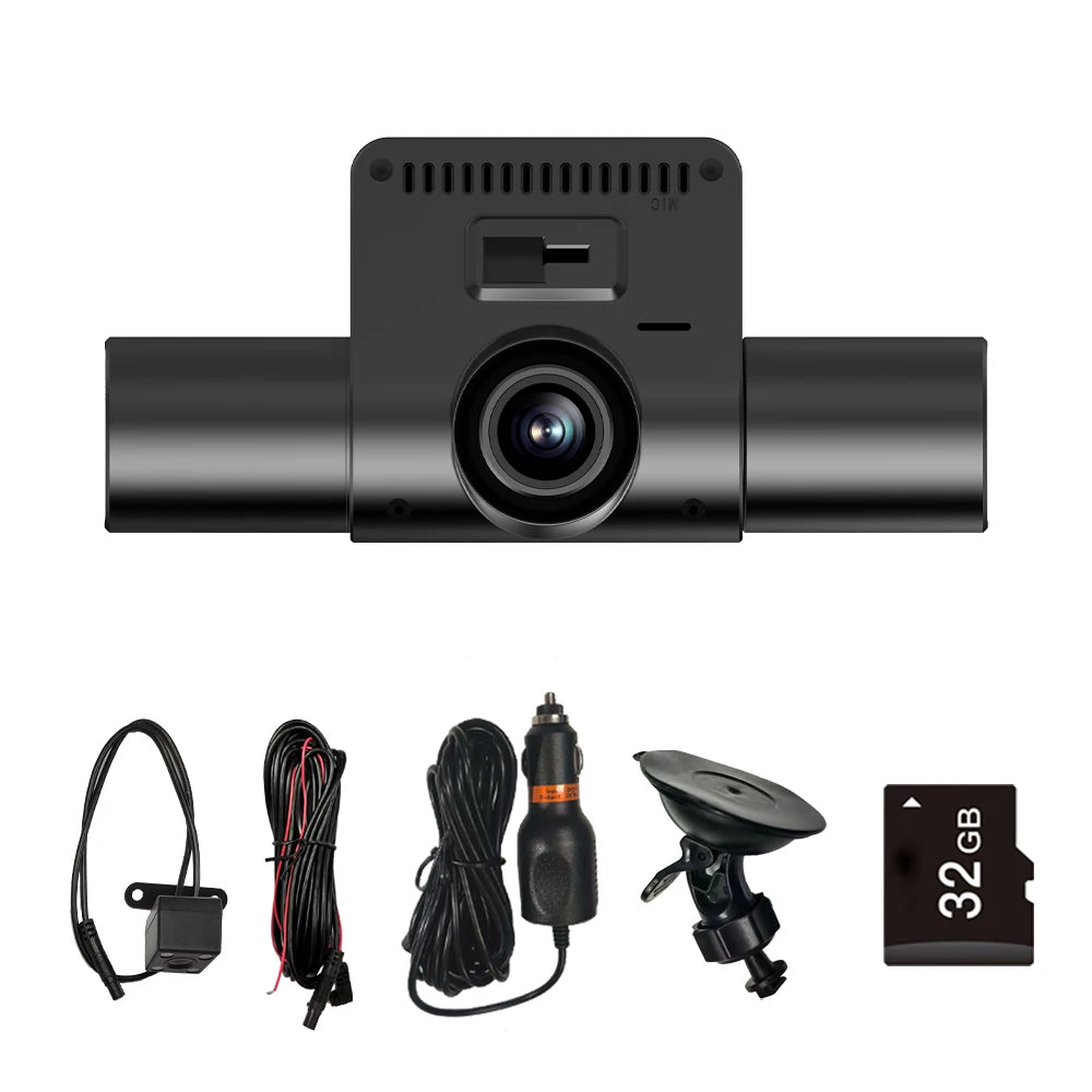 4-Channel 1080P Dash Cam for All-Round View, 360° Car Security Camera with Night Vision and Backup Recording