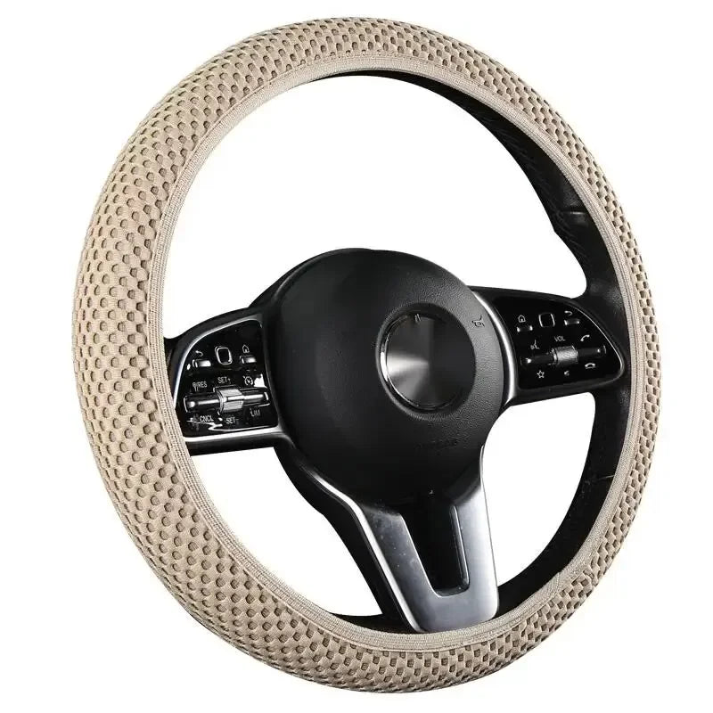 All-Season Microfiber Steering Wheel Cover, Breathable for Summer, Warm for Winter, Universal 15-Inch Fit