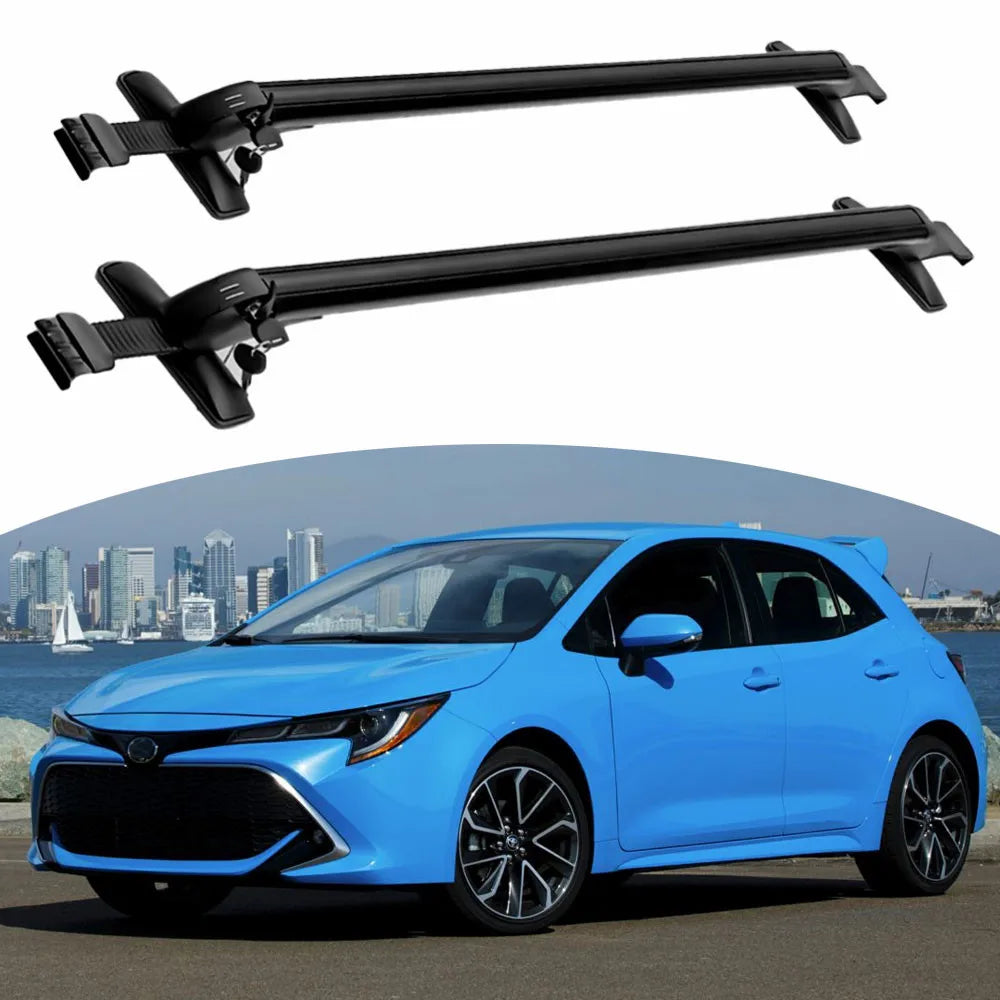 2PCS Aluminum Crossbar Roof Rack, Compatible with Toyota Corolla Hatchback 2018-2022, Luggage & Kayak Carrier Rails
