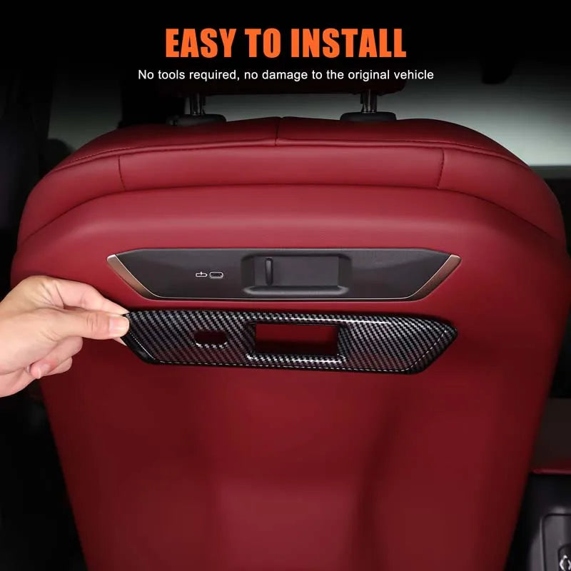 For BMW X3 G45 2025 2026 front seat back trim Seat back trim Automotive accessories ABS carbon fiber pattern 2pcs