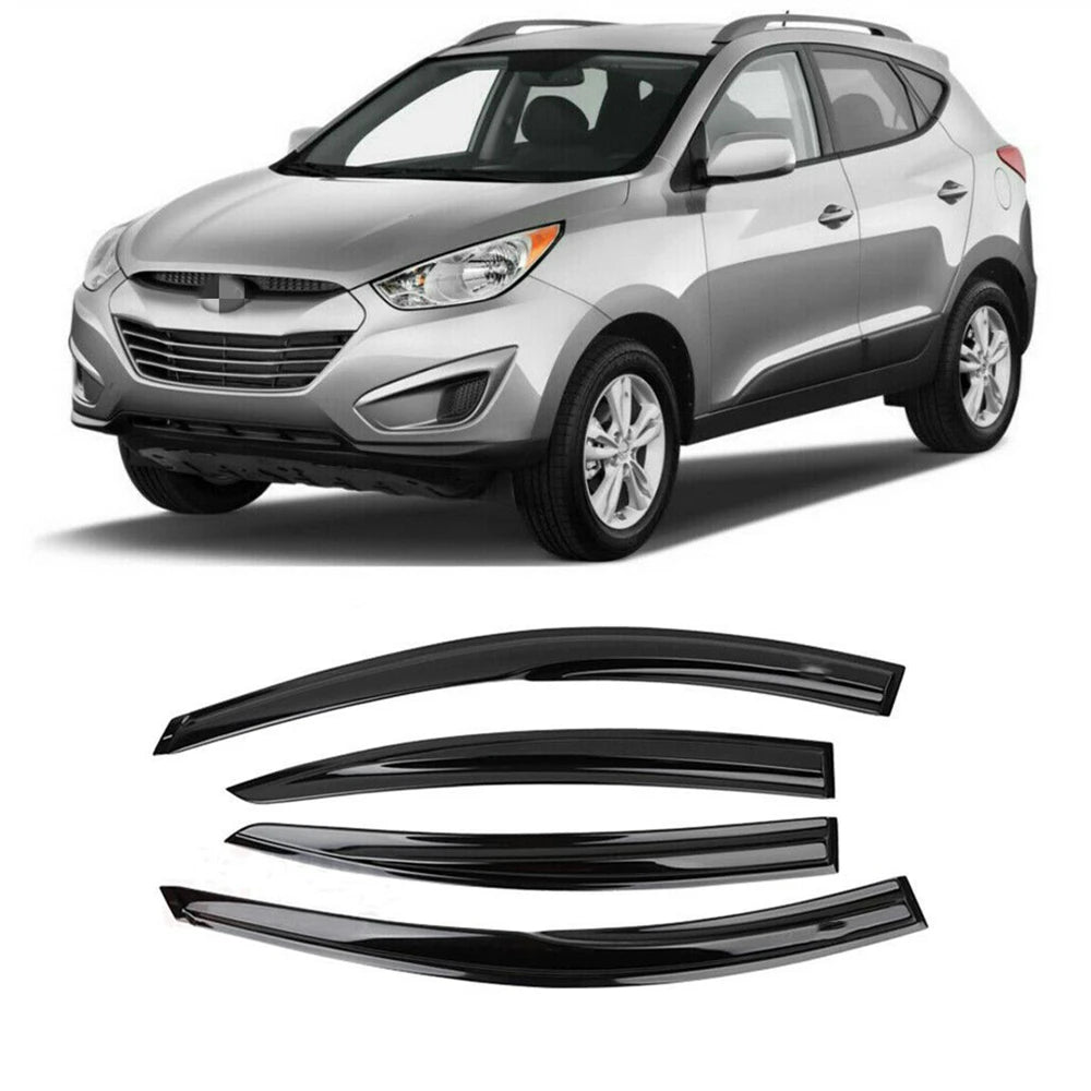 In-Channel Window Visors for Hyundai IX35 (2010-2015), All-Weather Rain and Sun Deflectors