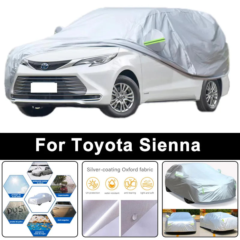 All-Weather Car Cover for Toyota Sienna, Full Exterior Protection Against Rain, Snow & UV Rays