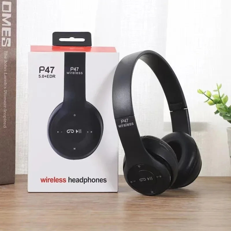 Wireless Bluetooth Headphones with Active Noise Cancellation, Over-Ear Stereo Headset for All Smartphones and Tablets
