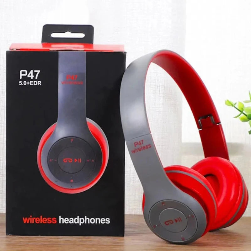 Wireless Bluetooth Headphones with Active Noise Cancellation, Over-Ear Stereo Headset for All Smartphones and Tablets