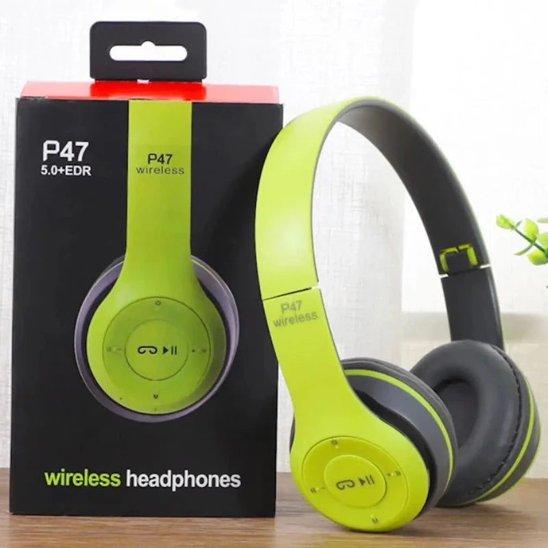 Wireless Bluetooth Headphones with Active Noise Cancellation, Over-Ear Stereo Headset for All Smartphones and Tablets