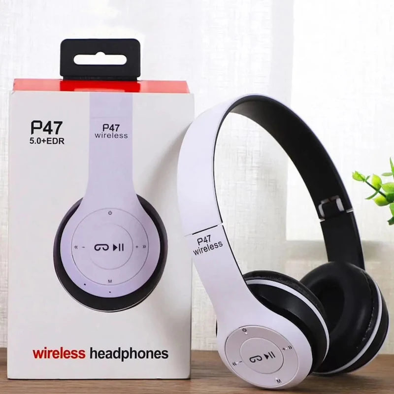 Wireless Bluetooth Headphones with Active Noise Cancellation, Over-Ear Stereo Headset for All Smartphones and Tablets