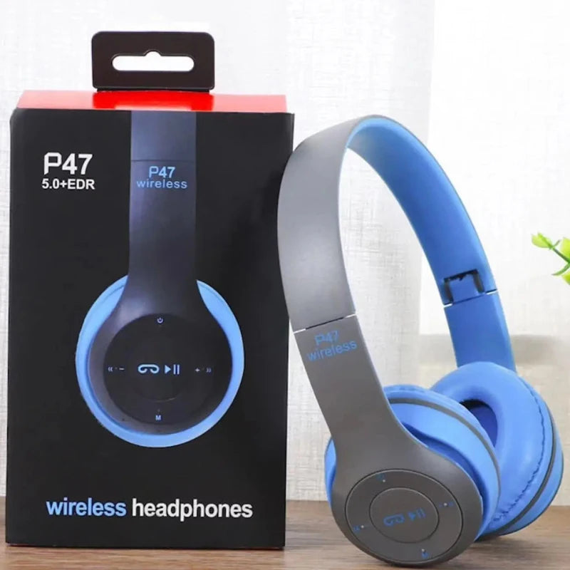Wireless Bluetooth Headphones with Active Noise Cancellation, Over-Ear Stereo Headset for All Smartphones and Tablets