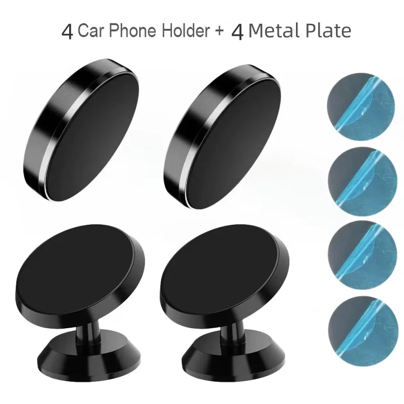 Universal Magnetic Phone Mount for Car and Home, Dashboard and Vent Clip with Adhesive Sticker for Versatile Use