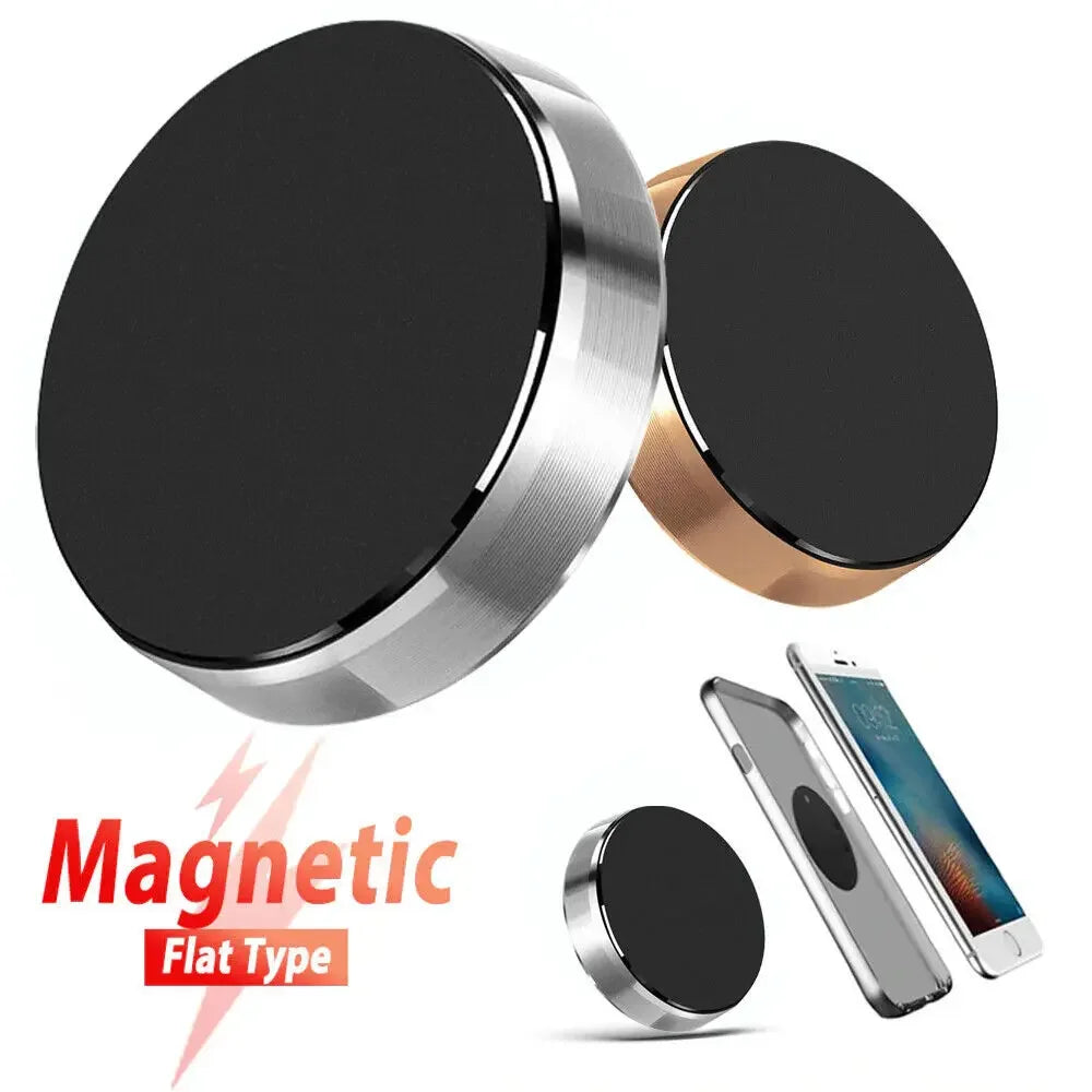 Universal Magnetic Phone Mount for Car and Home, Dashboard and Vent Clip with Adhesive Sticker for Versatile Use