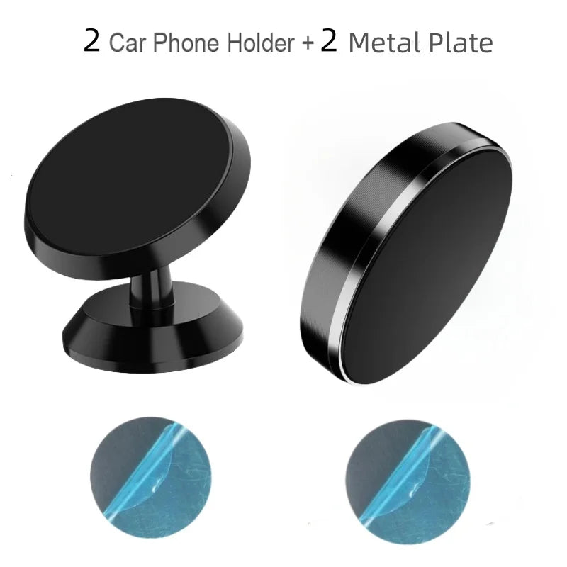 Universal Magnetic Phone Mount for Car and Home, Dashboard and Vent Clip with Adhesive Sticker for Versatile Use