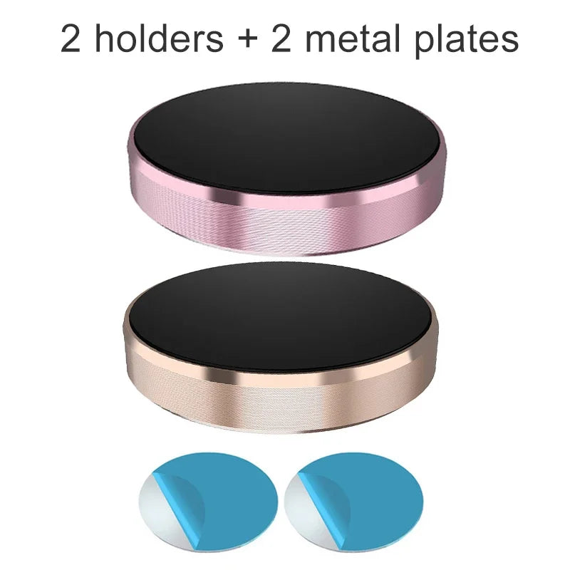 Universal Magnetic Phone Mount for Car and Home, Dashboard and Vent Clip with Adhesive Sticker for Versatile Use
